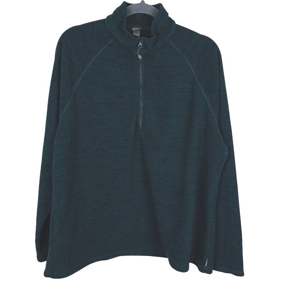 Eddie Bauer Fleece Pullover Shirt Jacket Womens XXL Venture Heather Green - Picture 2 of 8